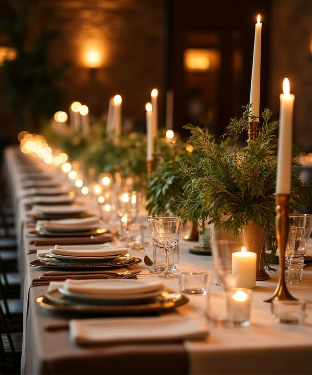 A serene event setting with sustainable floral installations